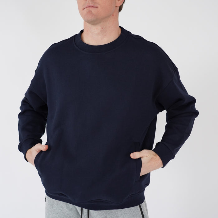Essential 100% Cotton Crewneck w/Pocket