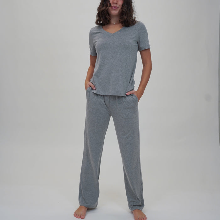 Fog Women's Pajama Pants Set w/ Full Length Shirt